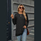 Kelly Dark Grey on Black Striped Long Sleeve Tunic