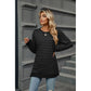 Kelly Dark Grey on Black Striped Long Sleeve Tunic