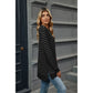 Kelly Dark Grey on Black Striped Long Sleeve Tunic