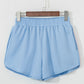 SALE!!!  Kelsa Beau Blue Color Block Stripes Elastic High Waist Active Shorts