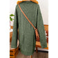 Kenna Green Cable Knit Drop Shoulder Loose Fit Sweater Dress
