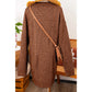 Kenna Coffee Cable Knit Drop Shoulder Loose Fit Sweater Dress