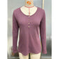 Keri Mauve Moments Waffle Henley Top