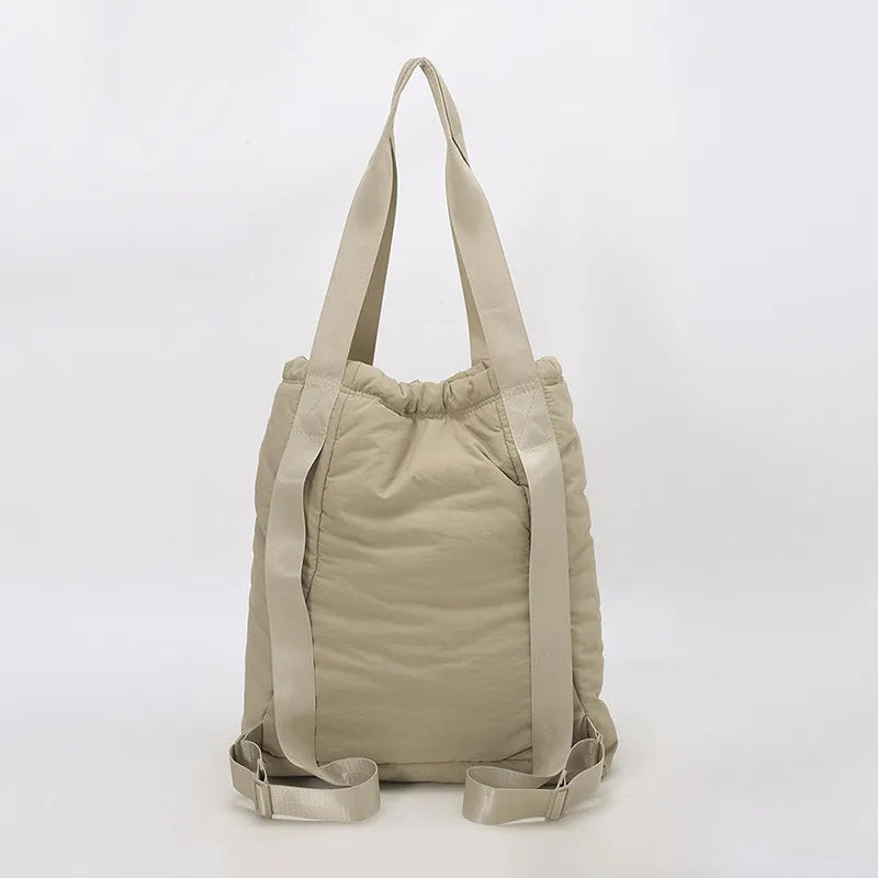 Adette Soft Quilted Convertible Nylon Backpack - 6 Colors