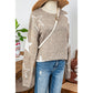 Lynda Khaki Star Pattern Drop Shoulder Sweater