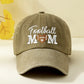 Football Mom Embroidered Baseball Cap - 9 Colors