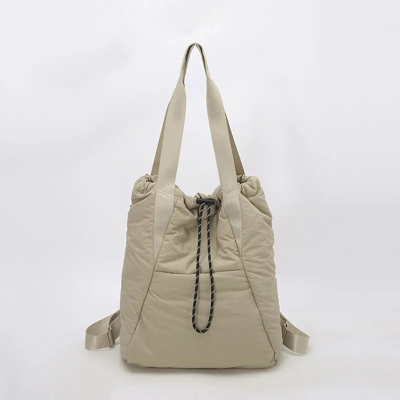 Adette Soft Quilted Convertible Nylon Backpack - 6 Colors