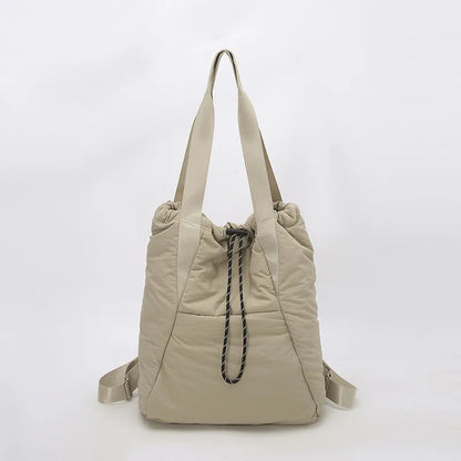 Adette Soft Quilted Convertible Nylon Backpack - 6 Colors