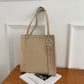 PU Leather Structured Tote Handbag with Metal Ring Detail - 4 Colors