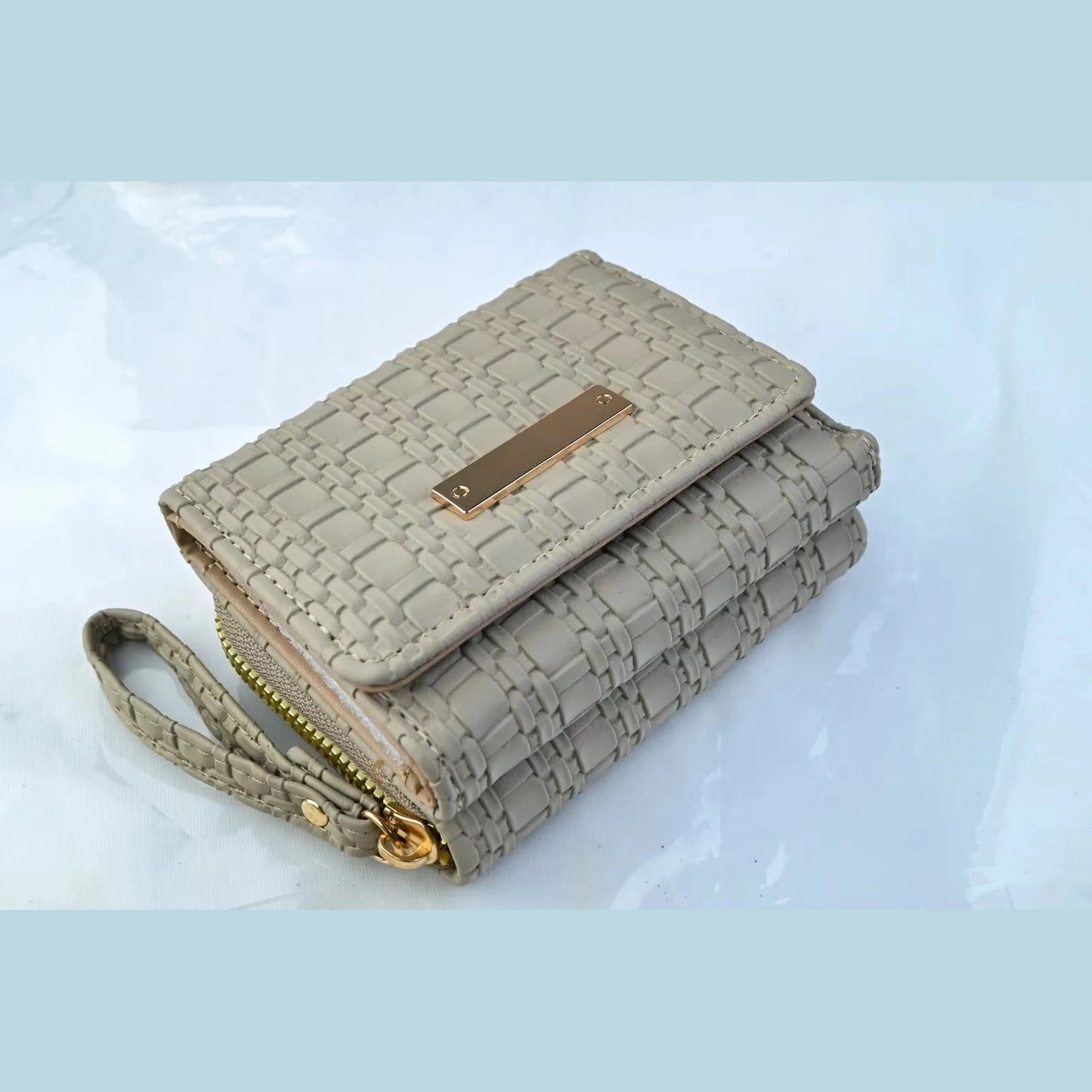 Woven Charm Compact Wallet - 6 Colors