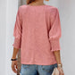 Kim Pink Ruffle Cuff Long Sleeve Top