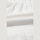Kimmie White Textured Ruffled Trim V Neck Flutter Flowy Top