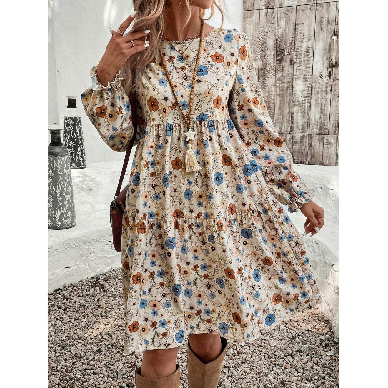 Kinsley Floral A Line Loose Fit Dress