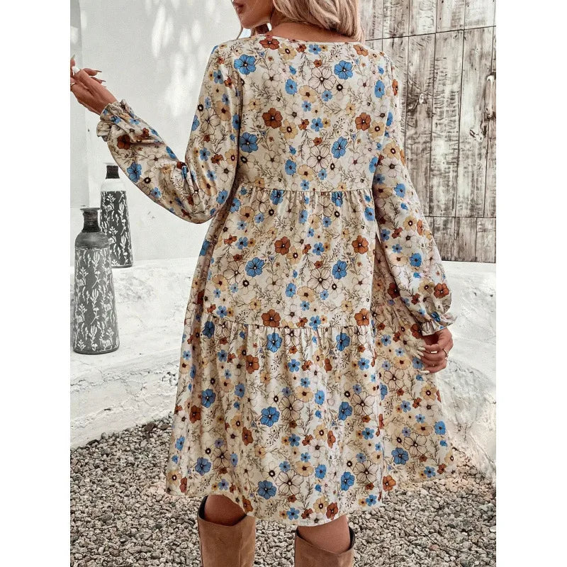 Kinsley Floral A Line Loose Fit Dress