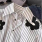Kira Floral Striped Long Sleeve Shirt