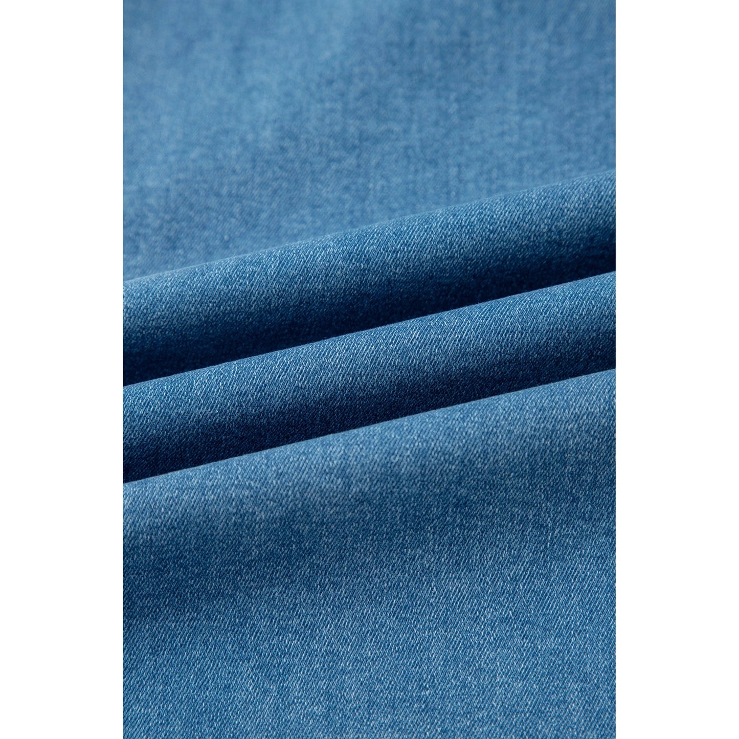 Kirste Dusk Blue Retro Washed Patch Pocket Loose Jeans