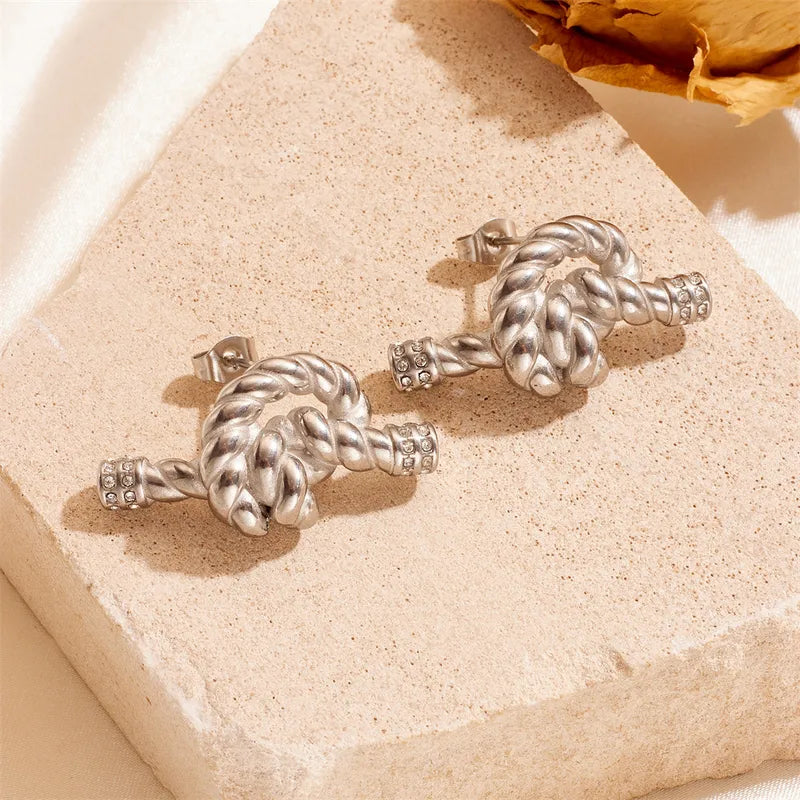 18K Gold Plated Knot Earrings - 2 Colors