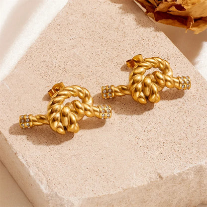 18K Gold Plated Knot Earrings - 2 Colors