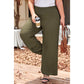 Konner Jungle Green PLUS SIZE Textured Shirred High Waist Casual Pants