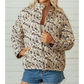 Kortni Camouflage Quilted Metal Button Collar Long Sleeve Puffer Coat