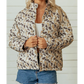 Kortni Camouflage Quilted Metal Button Collar Long Sleeve Puffer Coat