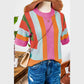 Krysta Orange Color Block Eyelet Casual Sweater T Shirt