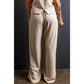 Kyla Elastic Waist Pleated Wide Leg Pants