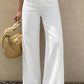 Kyler White Solid Color Loose Casual Jeans