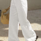 Kyler White Solid Color Loose Casual Jeans
