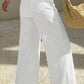 Kyler White Solid Color Loose Casual Jeans
