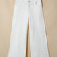Kyler White Solid Color Loose Casual Jeans