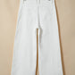 Kyler White Solid Color Loose Casual Jeans