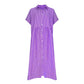 Kyra Purple Boho Striped Shirt Dress