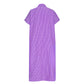 Kyra Purple Boho Striped Shirt Dress