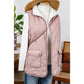 Lunden Pink Reversible Black Fleece Lined Quilted Zip up Vest