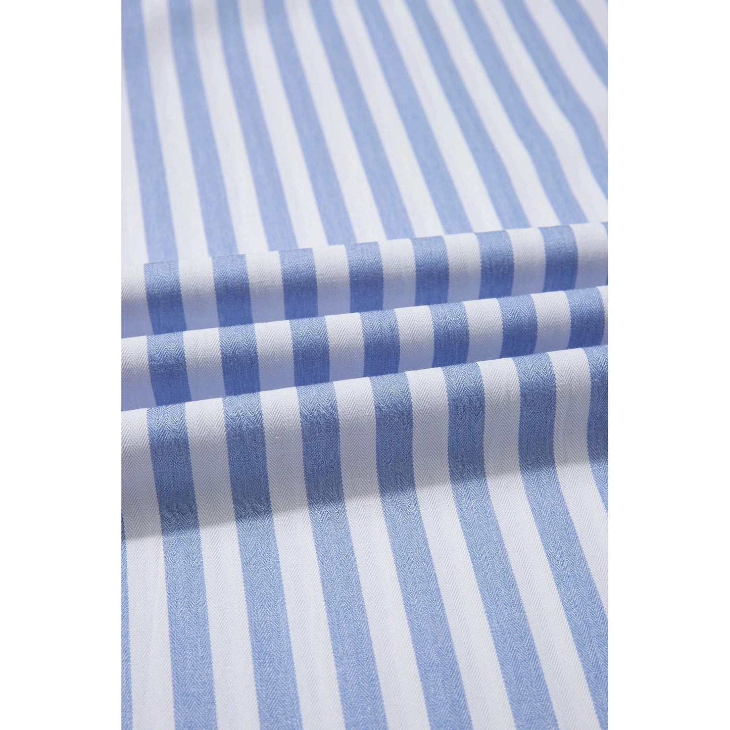 Lashandra Sky Blue Stripe Shirred High Waist Loose Pants