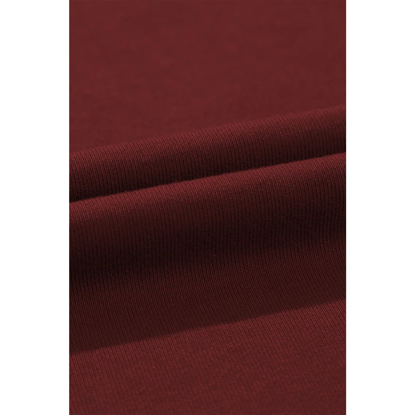 Laken Wine Tied Elastic High Waist Pleated Detail Solid Sweatpants