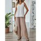 Lalette White Breezy Hollow Out Front Tank