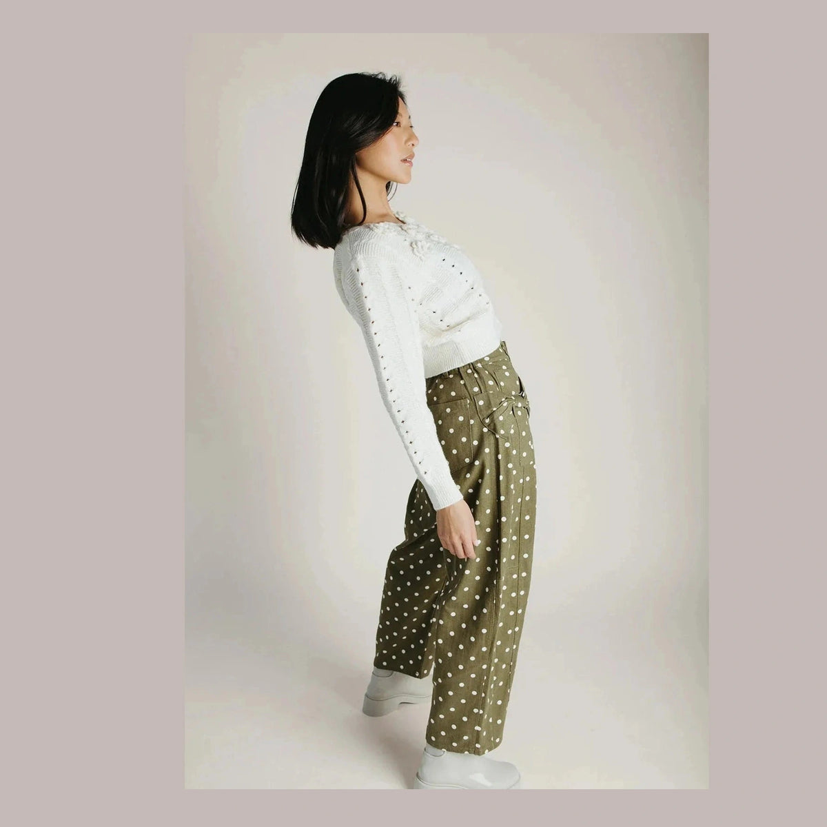 Lalli Dot Barrel Leg Pants - 2 Colors