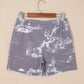 SALE!!!  Larue Western Print Elastic Waist Cotton Denim Shorts