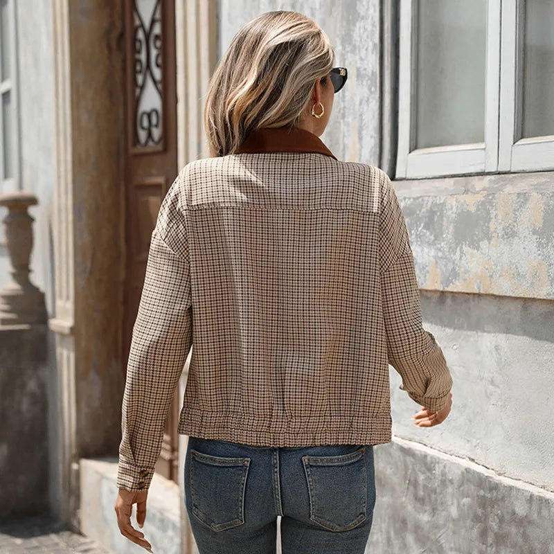 Latasha Plaid Zip Up jacket