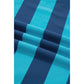 Lakota Blue Stripe Contrast Polo Collar Bracelet Sleeve Loose Top