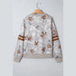 SALE!!!  Laur Maple Leaf Camo Print Varsity Striped Sleeve Casual Sweatshirt
