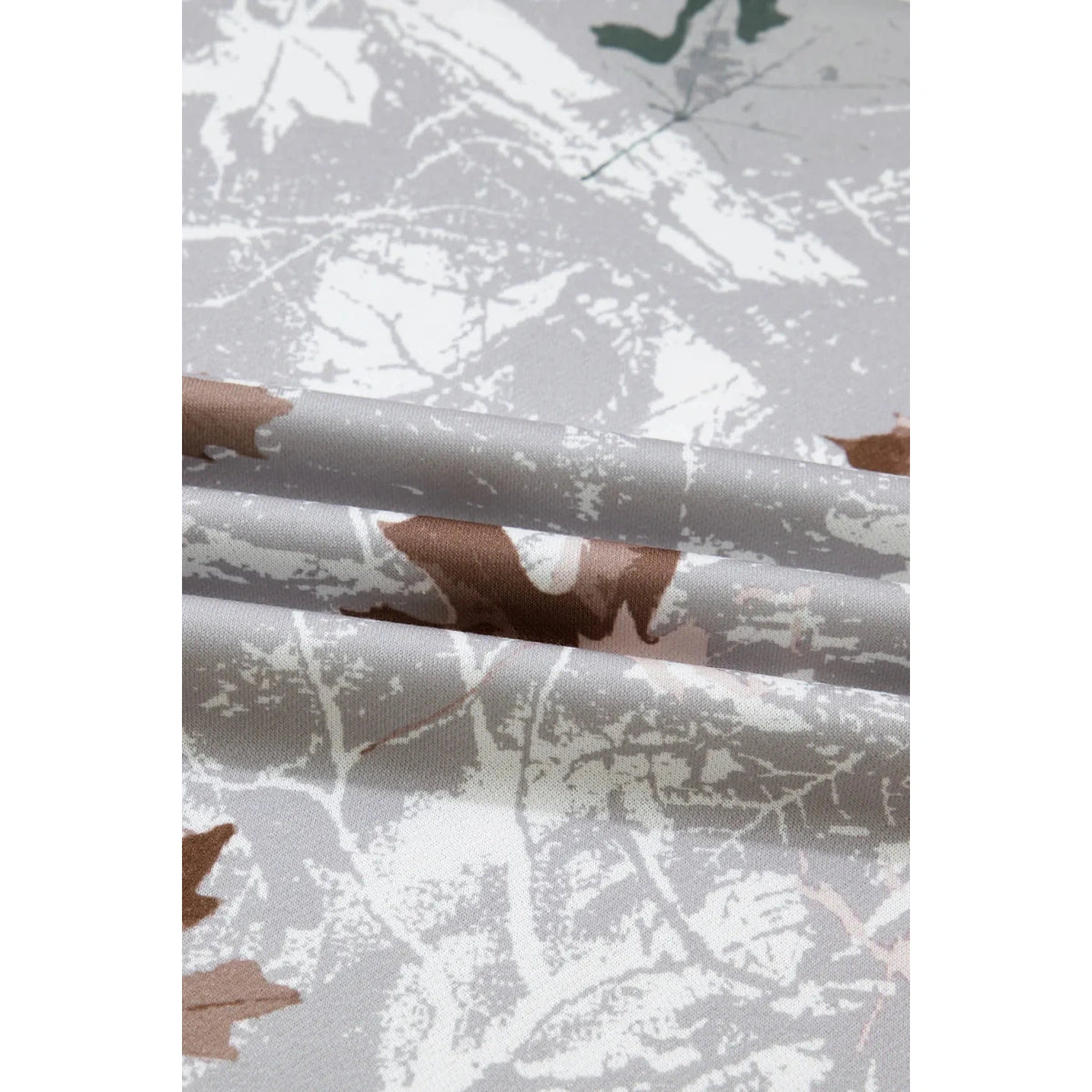 SALE!!!  Laur Maple Leaf Camo Print Varsity Striped Sleeve Casual Sweatshirt