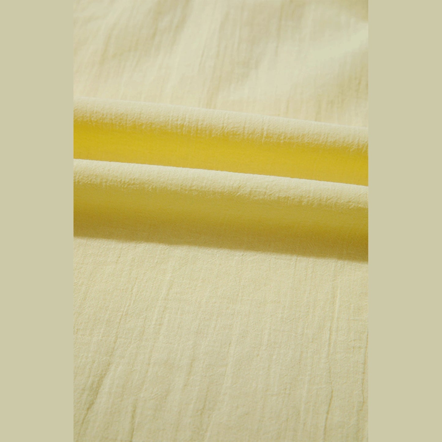 Lavine Yellow Cream V Neck Ruffle Trim Sleeveless Shift Top