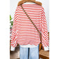 Layla Orange Drop Shoulder Crew Neck Loose Sweatshirt