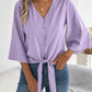 Leesha Lilac Soft Drape Everyday Top