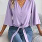 Leesha Lilac Soft Drape Everyday Top
