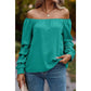 Lena Off Shoulder Nodular Sleeve Shirt