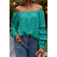 Lena Off Shoulder Nodular Sleeve Shirt